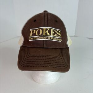 Wyoming Cowboys Trucker Hat, Brown, The Game, SnapBack Cap, Pokes